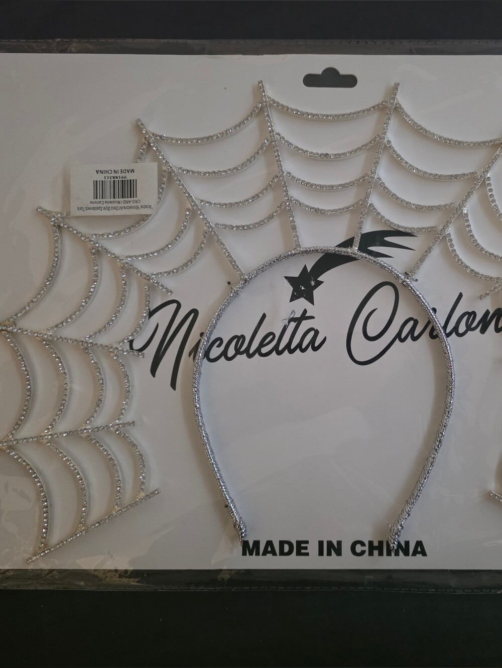 Nicoletta Carlone Silver Spiderweb Costume Headpiece